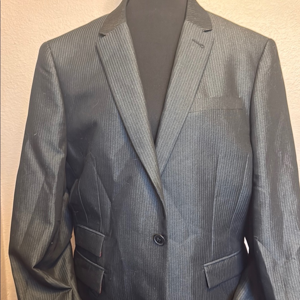 Black Blazer with Notched Lapel and Modern Fit